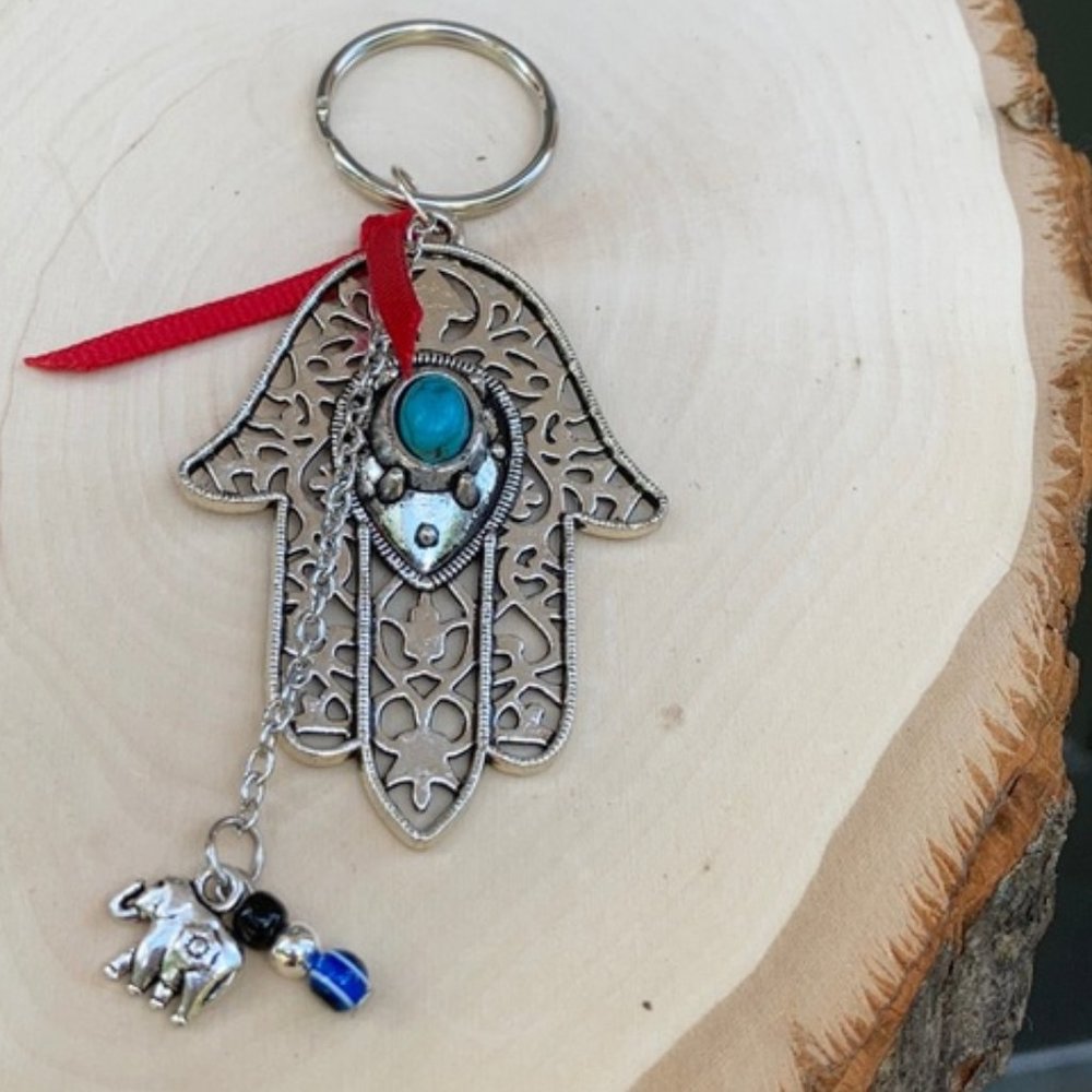 Hansa fatima hand & Evil Eye elephant protection
